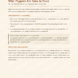 Growing Peppers Guide | Sweet & Hot Pepper Growing PDF | Quick-Grow Beginner Printable image 3