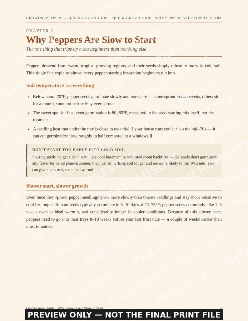 Growing Peppers Guide | Sweet & Hot Pepper Growing PDF | Quick-Grow Beginner Printable image 3
