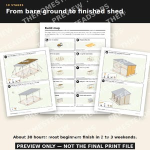 Goat & Sheep Shed Plans | Step by Step Picture Instructions | Beginner DIY Loafing Shed Build Manual | Run-In Shelter | Printable PDF image 5