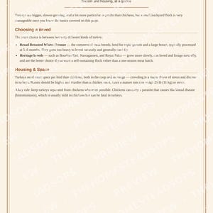 Turkey Flock Record Book | Homestead Care, Breeding, Growth Log (PDF Download) image 2
