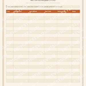 Garden Planner Printable | Seed Starting Log & Harvest Journal | Homestead Garden Record Book PDF image 4