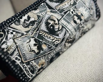 Biker skull sew together bag