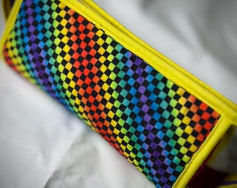 Checkered sew together bag