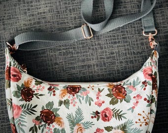 Crescent cross body bag