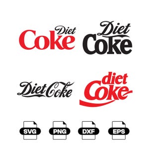 Diet Coke Logo Svg Png Dxf Eps Bundle | Soda Logo Cut File | Cricut & Silhouette Instant Download