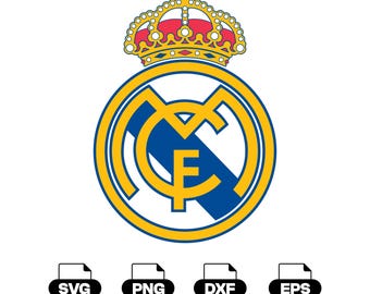 Logotipo del Real Madrid (Svg Png Dxf Eps) / Cricut y Silhouette / Descarga instantánea.