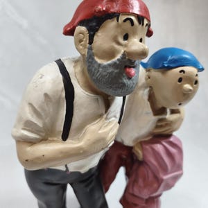 Tintin Kapitein Haddock beeldje van polyresin, avontuurlijk beeldje, stripfiguur, verzamelobject. afbeelding 17