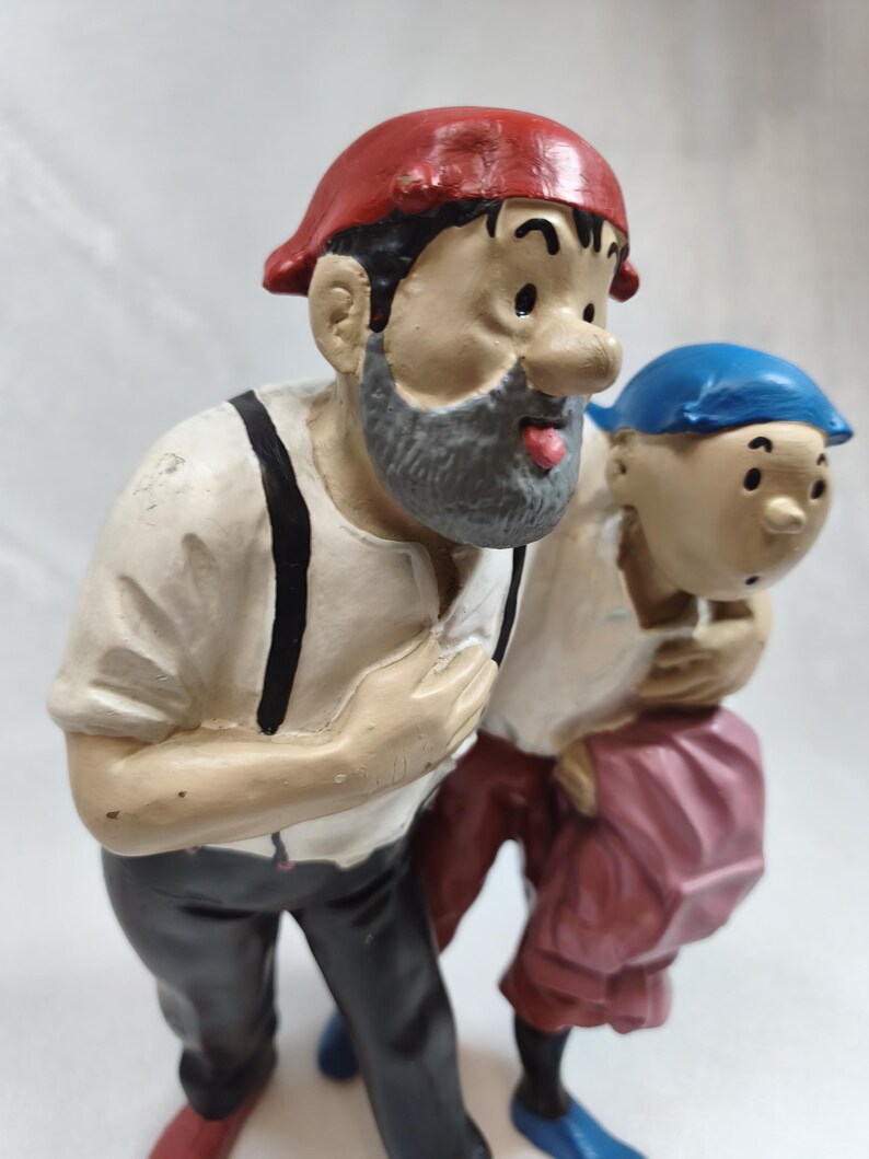 Tintin Kapitein Haddock beeldje van polyresin, avontuurlijk beeldje, stripfiguur, verzamelobject. afbeelding 17