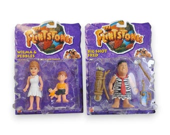 Flintstones Mattel Figuren Set Verzegeld MOC 1993 Wilma Pebbles Fred