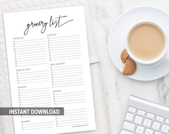 printable gout grocery list diet food etsy