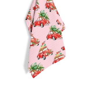 Retro Christmas Winter Kitchen Towel, Function and Environmentally Sustainable Kitchen Towels - Artful Kitchen Towels