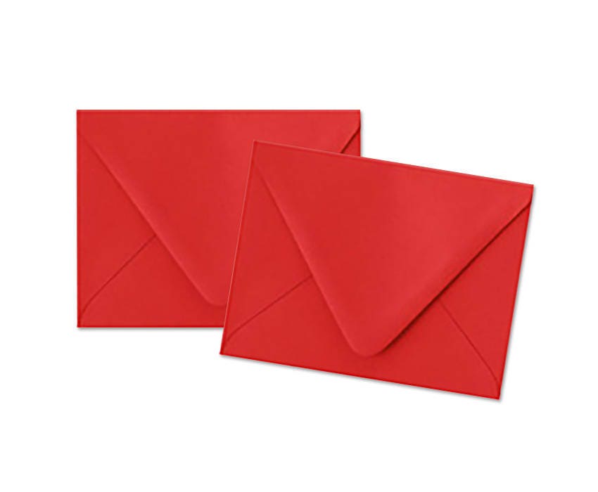 red envelopes a2 pointed flap envelopes set of 10 etsy