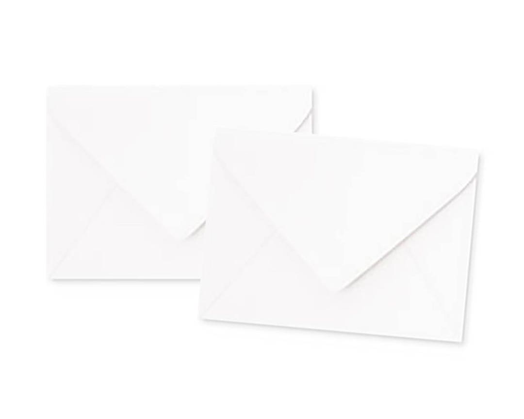 Pure White Envelopes / A7 Pointed Flap Envelopes Set of 10 Etsy