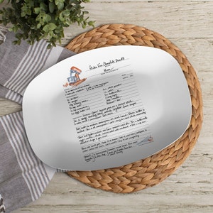 Recipe platter for Christmas Gift