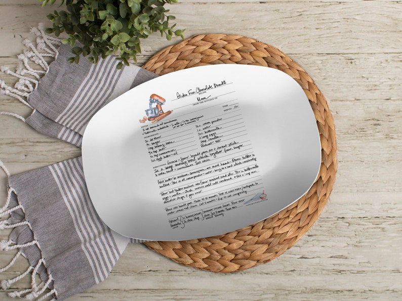 Recipe platter for Christmas Gift