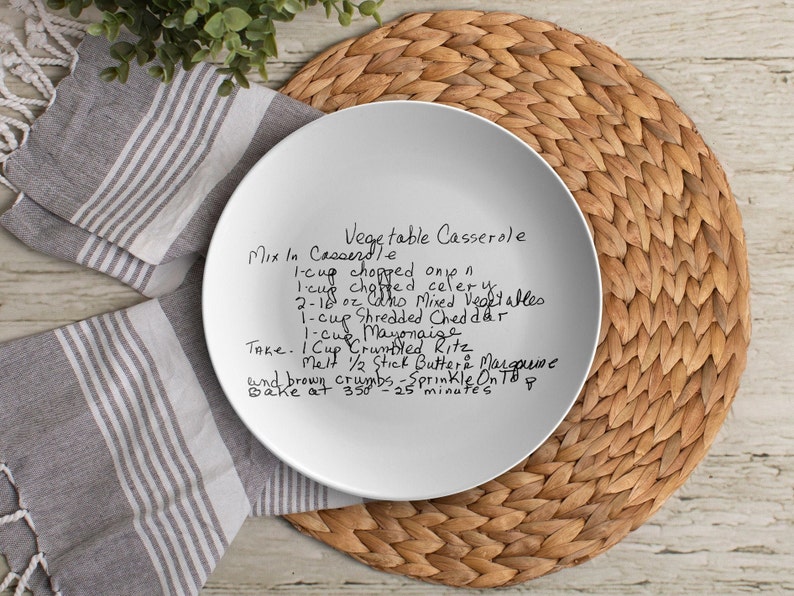 Recipe plate personalized gift