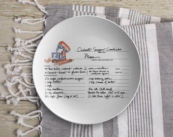 Family Recipe Plate, Custom Recipe Plate, Handwritten Recipe on Dish, Mother's Day Gift, Shower Gift, Holiday Gift, Family Heirloom