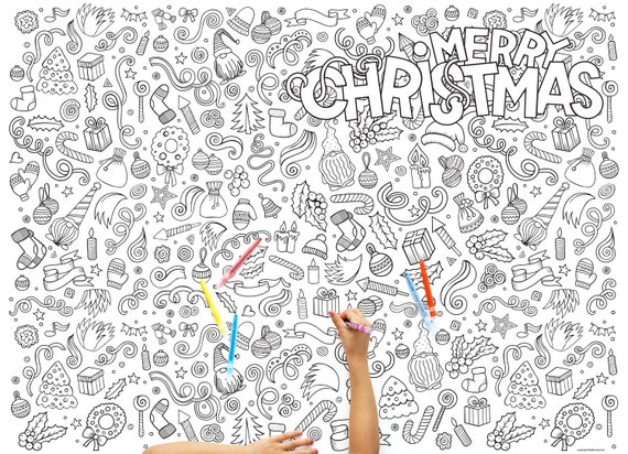Drawings To Paint & Colour Christmas - Print Design 210