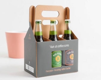 Individuelle Getränkeverpackung | Schutzverpackung für Flaschen | Hochwertige Getränkeverpackung | Box mit Tragegriff | Individuelles Branding für Getränkehersteller