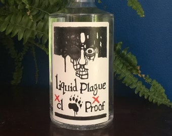 Liquid Plague - Spirits, Liquor Label