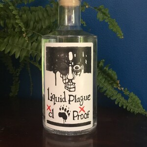 Liquid Plague - Spirits, Liquor Label