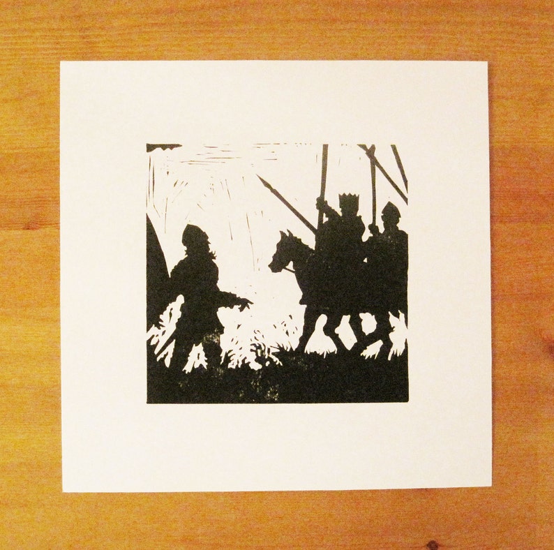 Beowulf and King Hrothgar Silhouette Print image 4