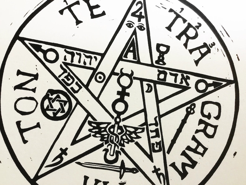 Tetragrammaton - Magickal Occult Print - Etsy
