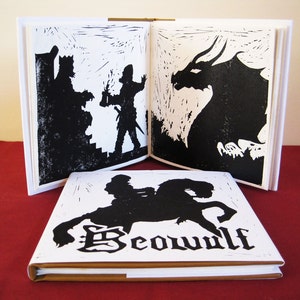Beowulf Illustrated Book Printed and Bound by Hand image 1