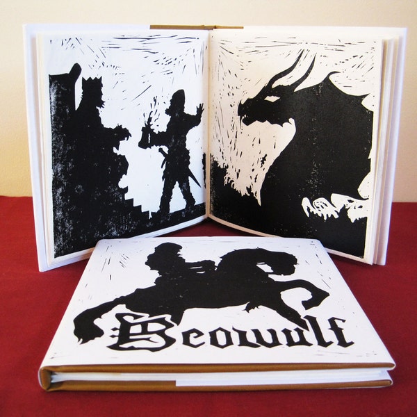 Beowulf - Illustrated Book Printed and Bound by Hand