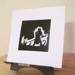 St George Slays the Dragon - Silhouette Print