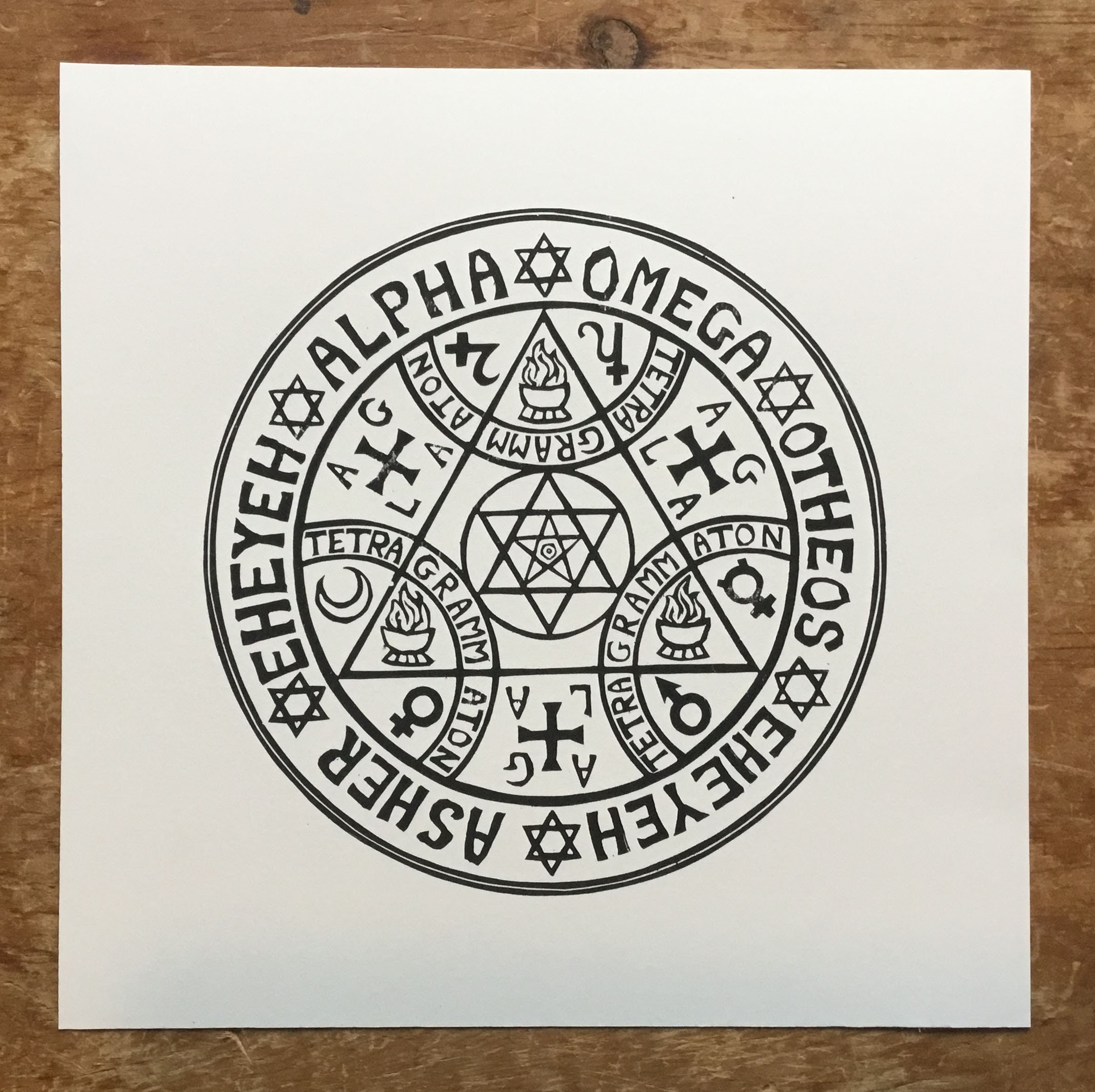 Enochian Sigil of Protection Magickal Occult Print - Etsy