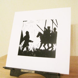 Beowulf and King Hrothgar Silhouette Print image 1