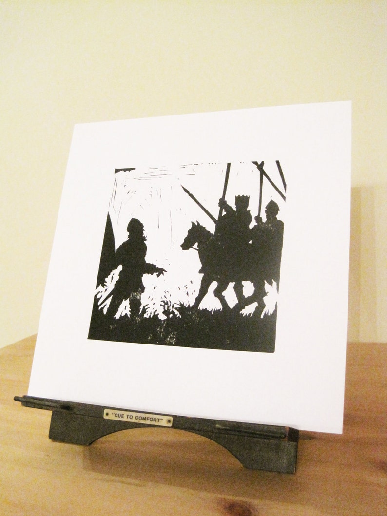 Beowulf and King Hrothgar Silhouette Print image 1