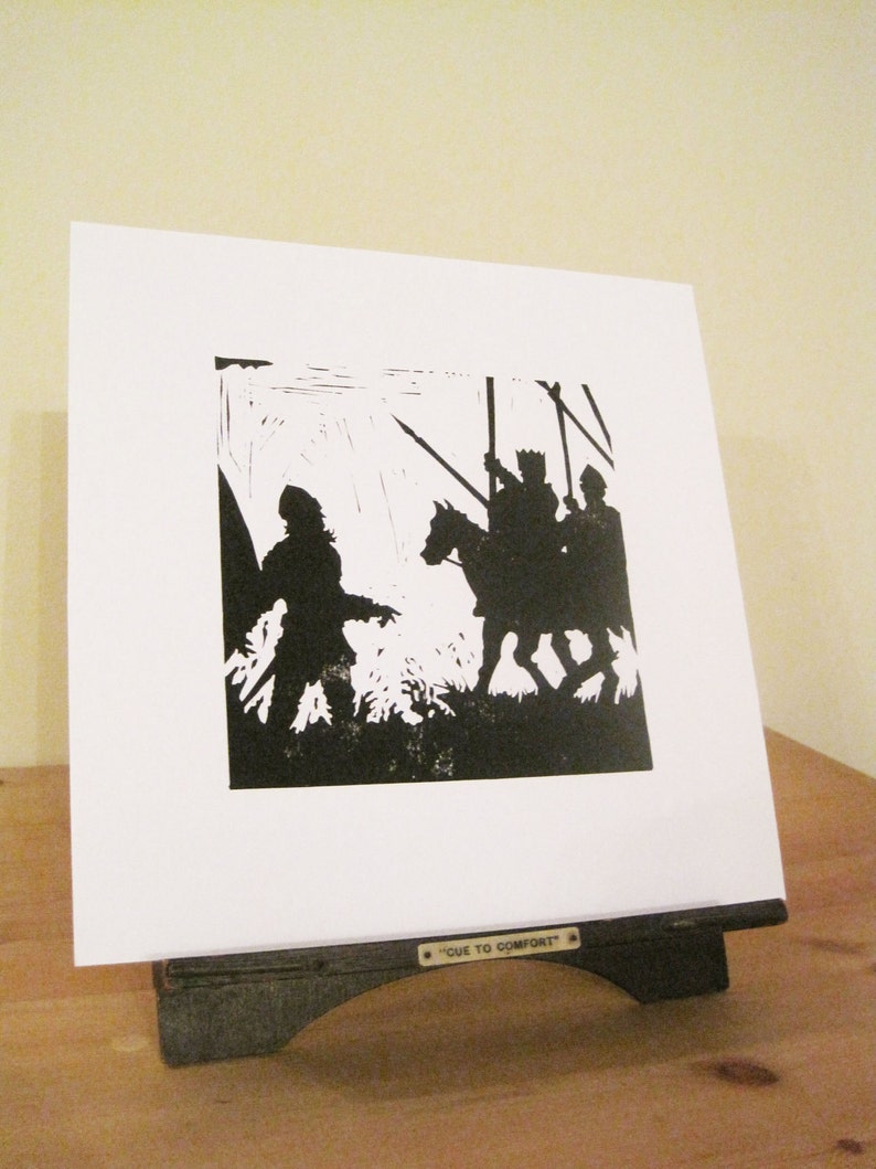 Beowulf and King Hrothgar Silhouette Print image 3