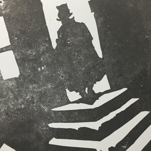 Jack The Ripper Silhouette Jack the Ripper Linocut Silhouette Print - Etsy
