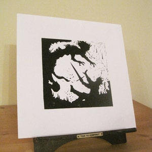 Beowulf and Grendel&#39;s Mother - Silhouette Print