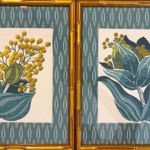 Botanical Prints in Gold Frame - Etsy