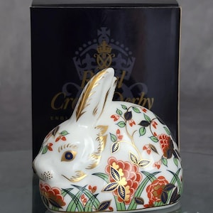 Crown Derby Rabbit With Box - Etsy