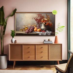 Fall Art Printable Harvest Still Life | Oil Painting Rustic Fall Decor | Vintage Fall Wall Print Autumn Decor | Thanksgiving Decor