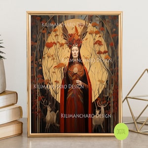 Brunhild | Legendary Valkyrie Wall Art |  Beautiful Goddess Art Print | Viking Valkyrie | Viking Mythology