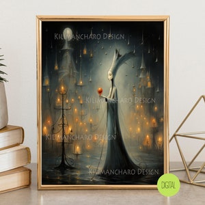Christmas Preparation| Printable Christmas Wall Art | Weird Art | Abstract modern Printable Wall Art
