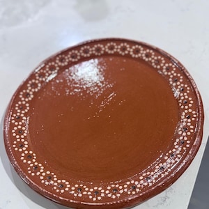 Set 6 Traditional Terracotta Plate, 10.5 in and 12 in
