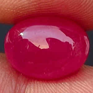Ovaler, natürlicher roter Rubin-Cabochon mit 14,25 Karat, Edelstein für die Schmuckherstellung