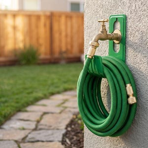 Garden Hose Holder Wall Mount, Heavy Duty Hose Hanger, Outdoor Hose Storage Hook, Garden Faucet Organizer, Hose Rack for Yard Patio Garage