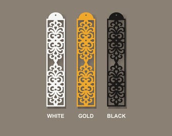 Victorian Damask Filigree Bookmark | 3D Printed Papercut Bookmark | Ornate Dark Academia Gift for Book Lovers & Readers