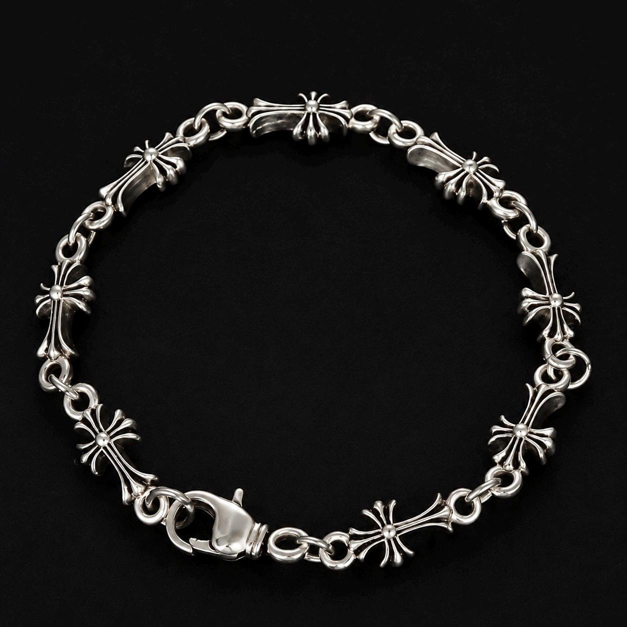 Vintage Chrome Hearts Cross Flower Bracelet - Etsy