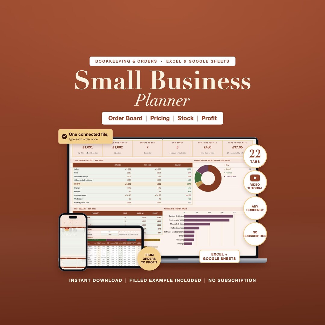 Small Business Bookkeeping Spreadsheet Excel Google Sheets Inventory ...