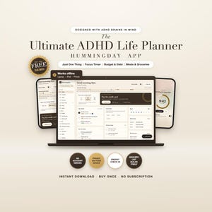 ADHD Planner App Digital Life Organizer Energy Based Task Manager Habit Tracker iPhone iPad