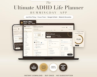 ADHD Planner App Digital Life Organizer Energy Based Task Manager Habit Tracker iPhone iPad