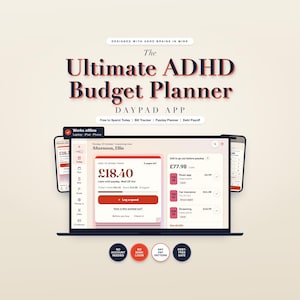 ADHD Budget Planner App UK Payday Budget Tracker Bill Tracker Debt Payoff Savings Goals Money Organizer Offline iPhone iPad